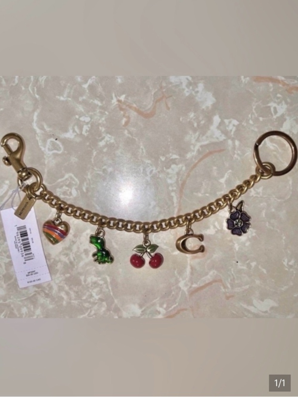 Coach Gold Charm Strap
